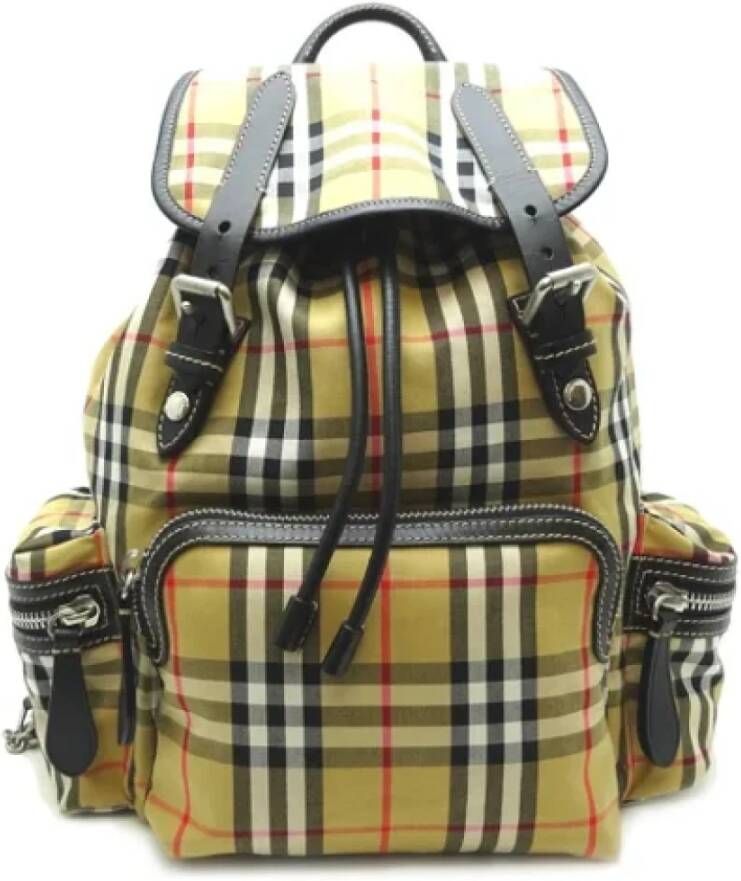 Burberry Vintage Pre-owned Leather backpacks Beige Dames