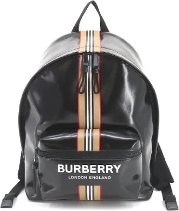 Burberry Vintage Pre-owned Leather backpacks Zwart Dames