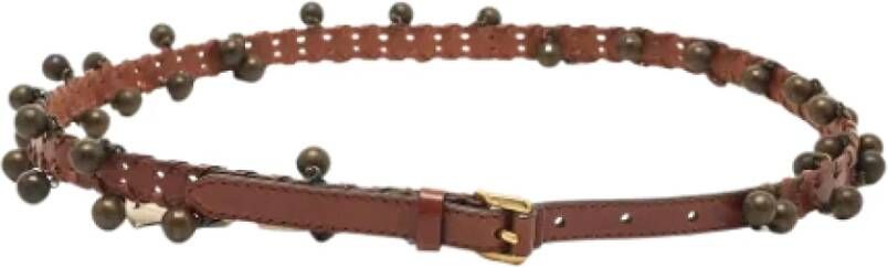 Burberry Vintage Pre-owned Leather belts Bruin Dames