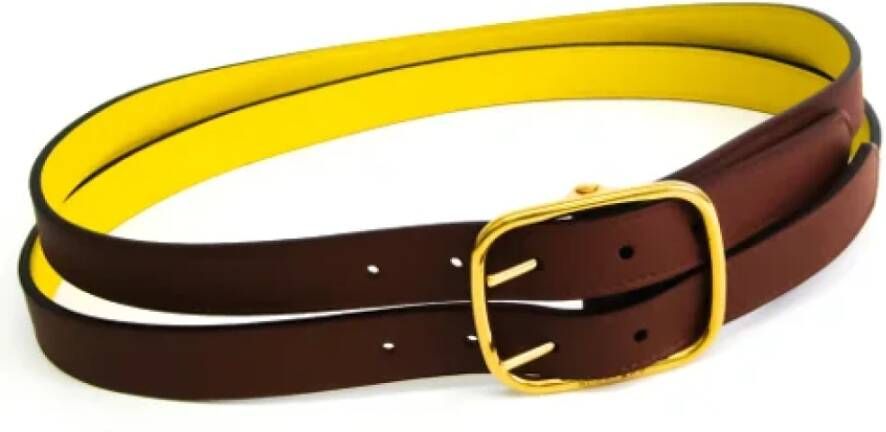 Burberry Vintage Pre-owned Leather belts Bruin Dames