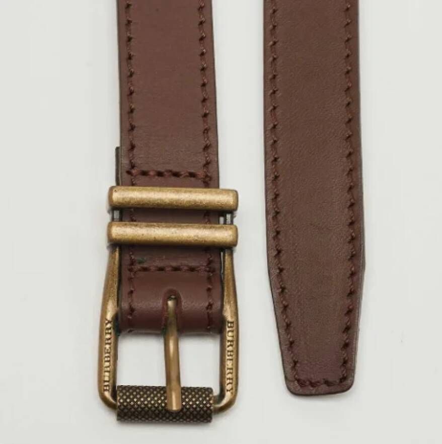 Burberry Vintage Pre-owned Leather belts Bruin Dames