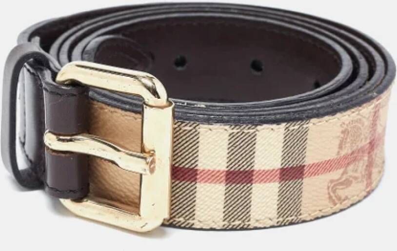 Burberry Vintage Pre-owned Leather belts Bruin Dames