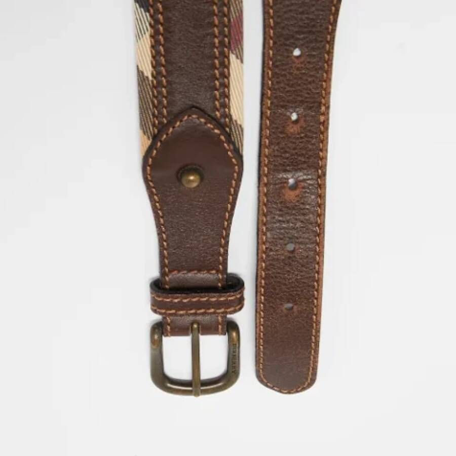 Burberry Vintage Pre-owned Leather belts Bruin Dames