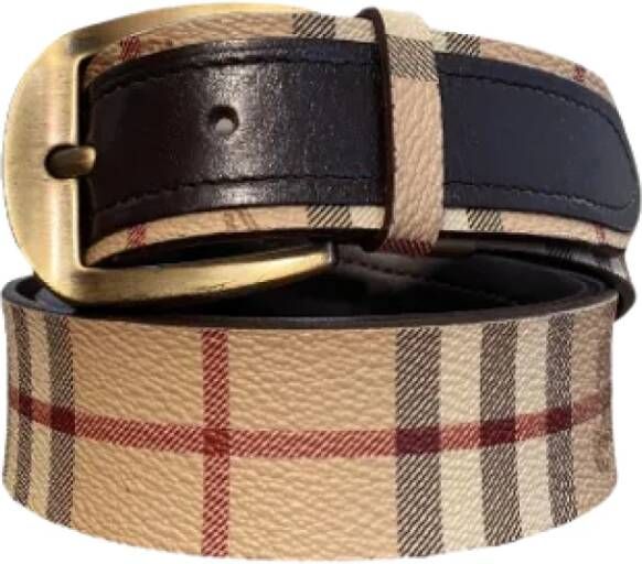 Burberry Vintage Pre-owned Leather belts Bruin Heren