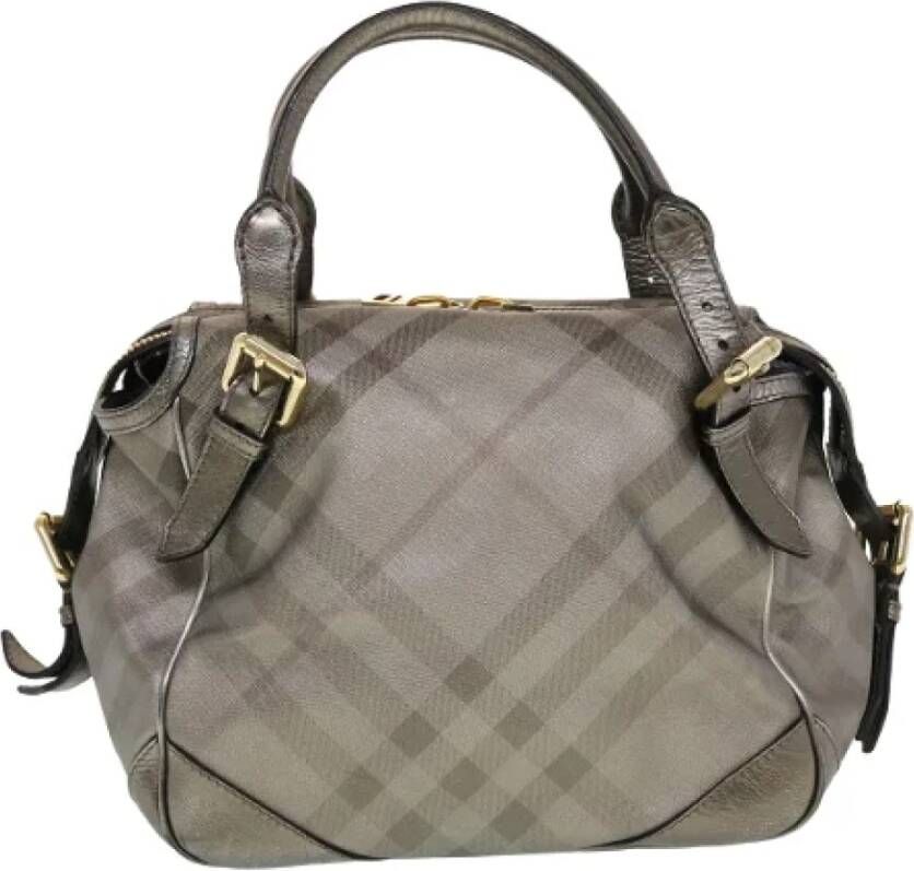Burberry Vintage Pre-owned Leather burberry-bags Grijs Dames