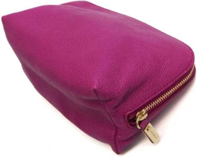 Burberry Vintage Pre-owned Leather clutches Roze Dames