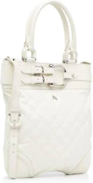 Burberry Vintage Pre-owned Leather crossbody-bags White Dames