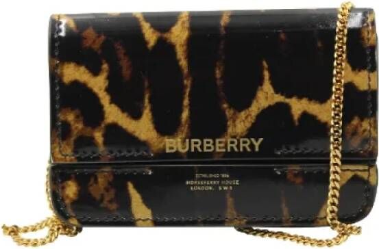 Burberry Vintage Pre-owned Leather crossbody-bags Zwart Dames