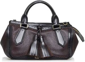Burberry Vintage Pre-owned Leather handbags Bruin Dames