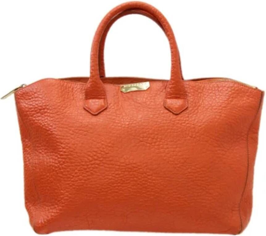 Burberry Vintage Pre-owned Leather handbags Oranje Dames
