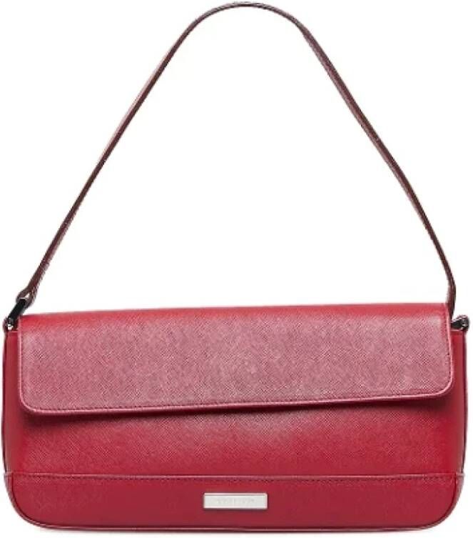 Burberry Vintage Pre-owned Leather handbags Rood Dames