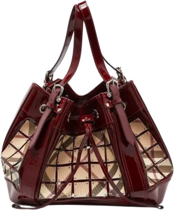 Burberry Vintage Pre-owned Leather handbags Rood Dames