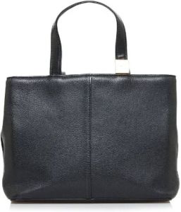 Burberry Vintage Pre-owned Leather handbags Zwart Dames