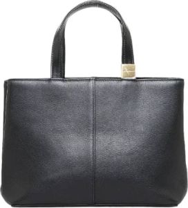 Burberry Vintage Pre-owned Leather handbags Zwart Dames