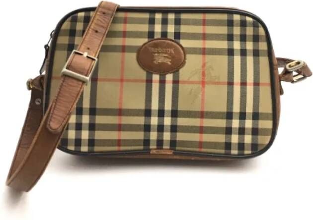 Burberry Vintage Pre-owned Leather shoulder-bags Beige Dames