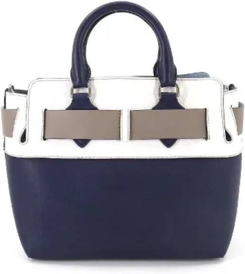 Burberry Vintage Pre-owned Leather shoulder-bags Blauw Dames