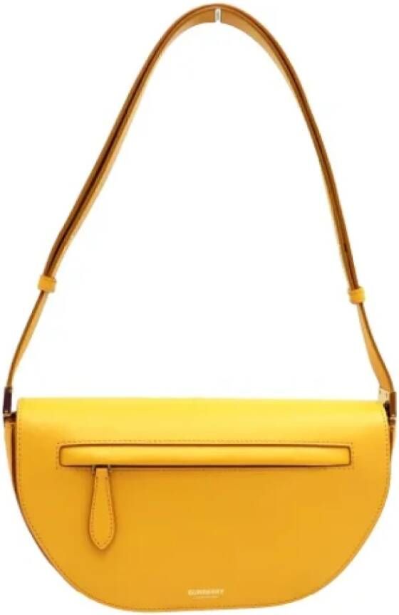 Burberry Vintage Pre-owned Leather shoulder-bags Yellow Dames