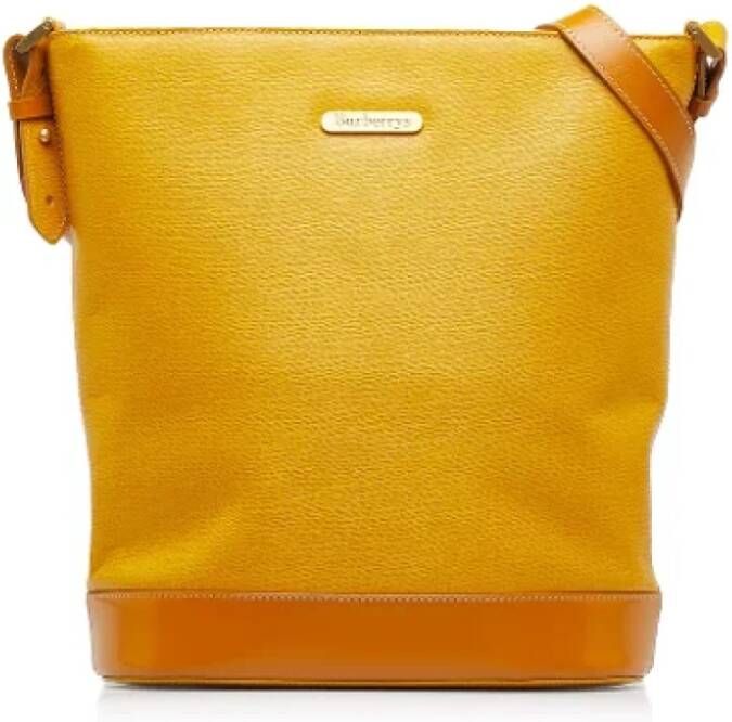 Burberry Vintage Pre-owned Leather shoulder-bags Yellow Dames