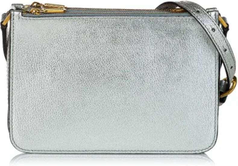 Burberry Vintage Pre-owned Leather shoulder-bags Grijs Dames