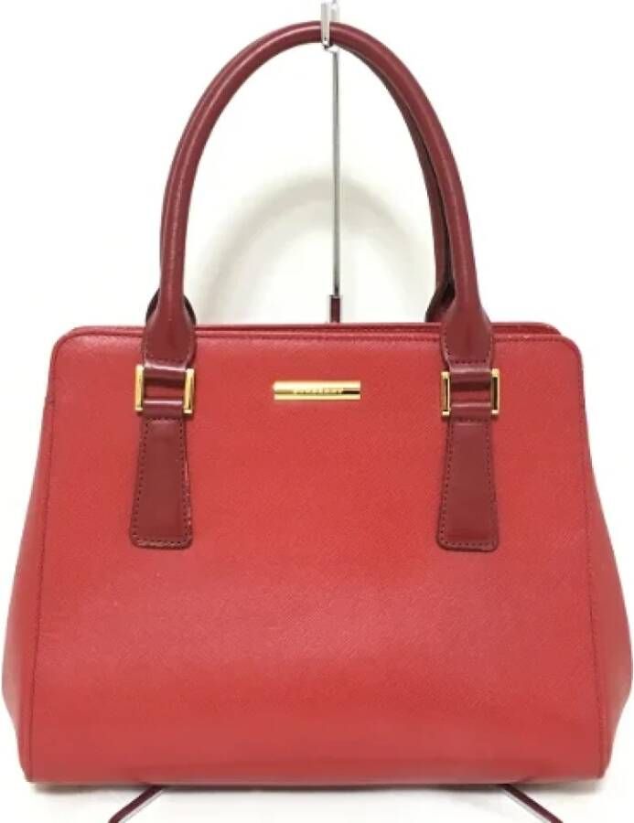 Burberry Vintage Pre-owned Leather shoulder-bags Rood Dames