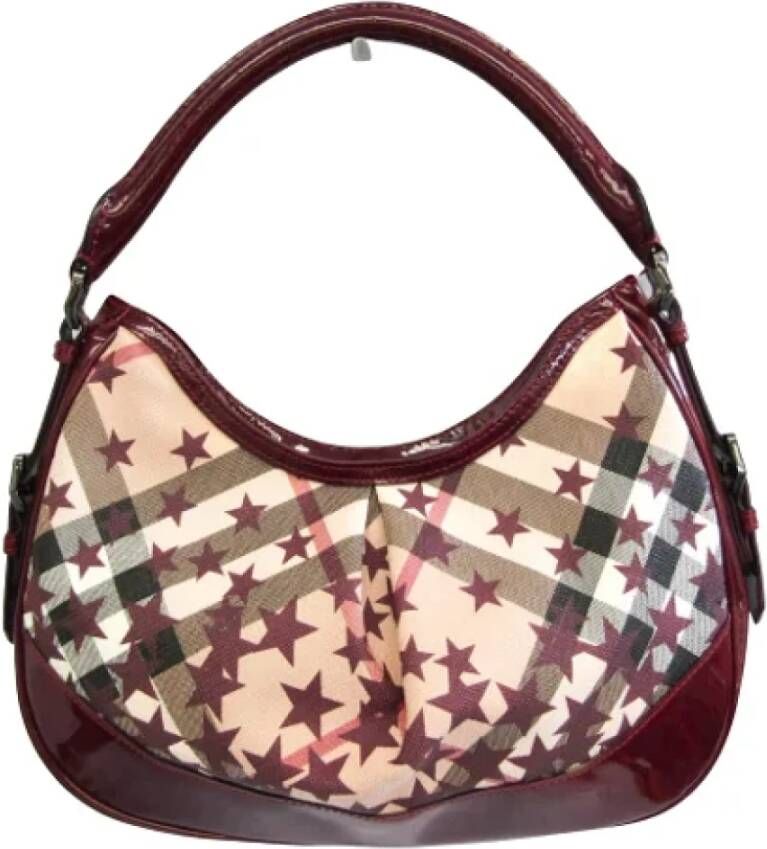 Burberry Vintage Pre-owned Leather shoulder-bags Rood Dames