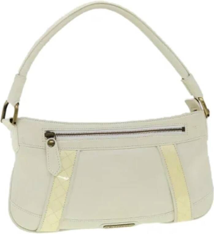 Burberry Vintage Pre-owned Leather shoulder-bags White Dames