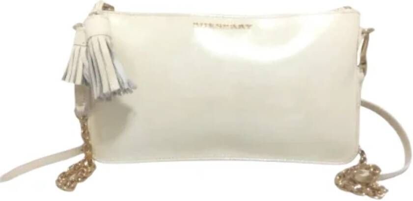Burberry Vintage Pre-owned Leather shoulder-bags Wit Dames