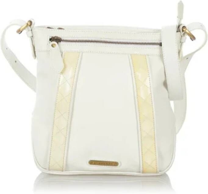 Burberry Vintage Pre-owned Leather shoulder-bags White Dames