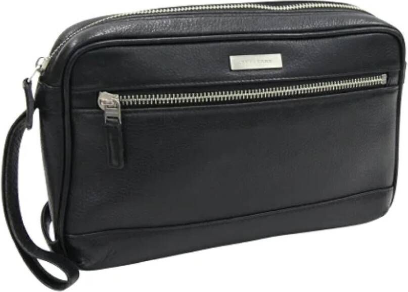 Burberry Vintage Pre-owned Leather shoulder-bags Zwart Dames