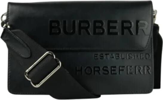 Burberry Vintage Pre-owned Leather shoulder-bags Zwart Dames