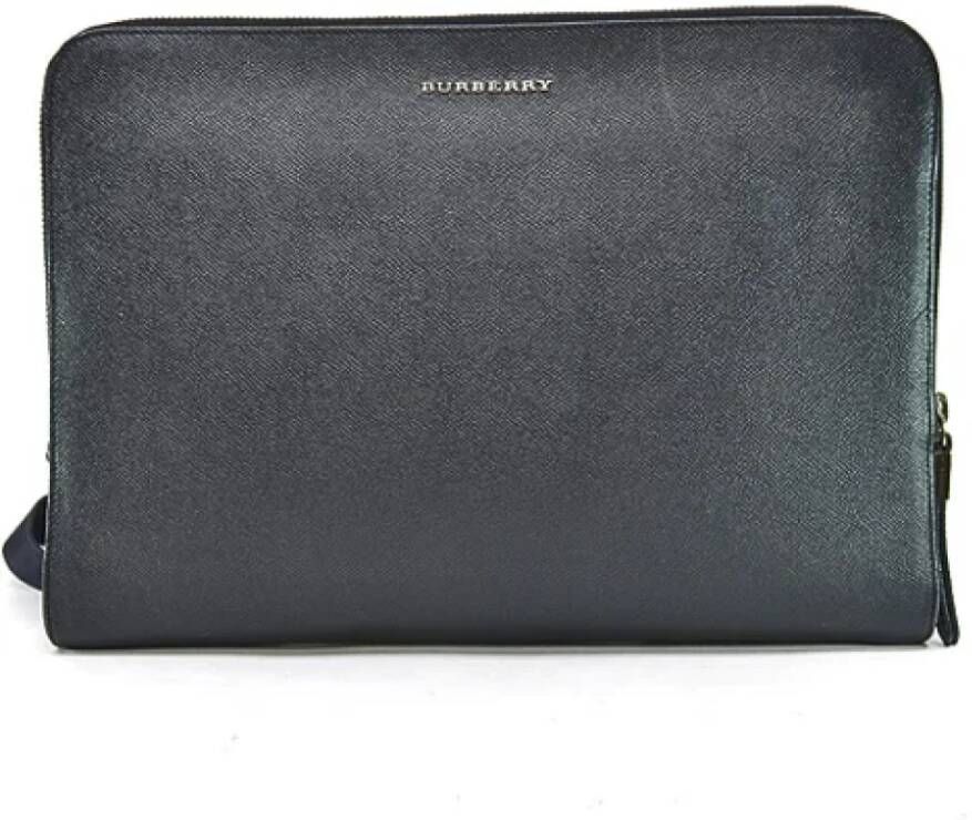 Burberry Vintage Pre-owned Leather shoulder-bags Zwart Dames