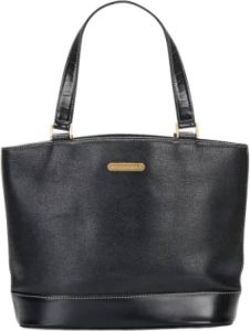 Burberry Vintage Pre-owned Leather totes Zwart Dames