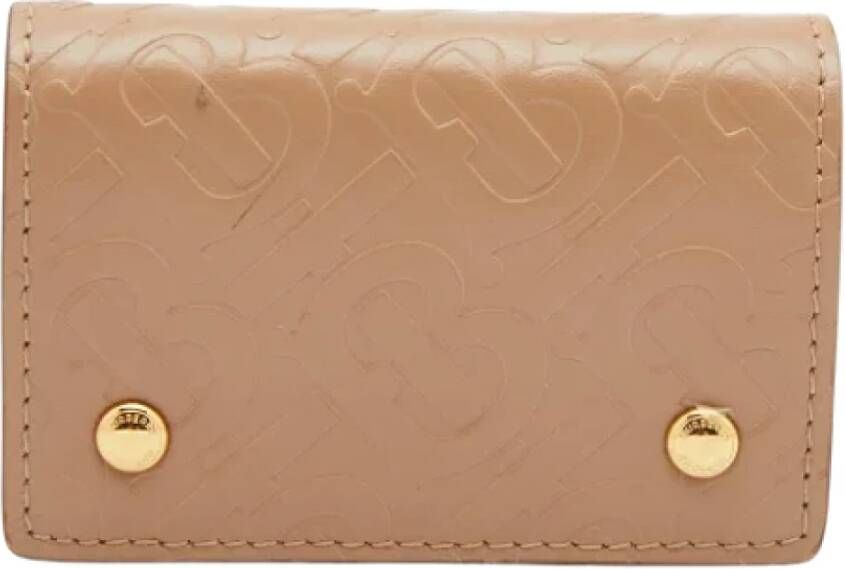 Burberry Vintage Pre-owned Leather wallets Beige Dames
