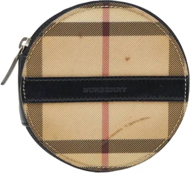Burberry Vintage Pre-owned Leather wallets Beige Dames