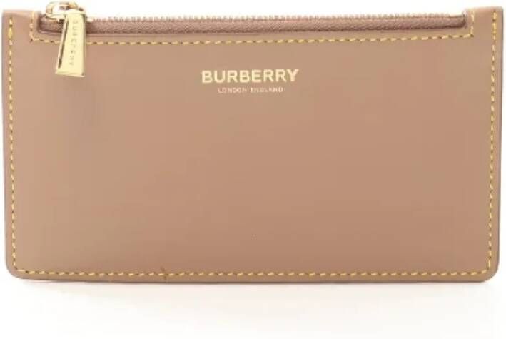 Burberry Vintage Pre-owned Leather wallets Geel Dames