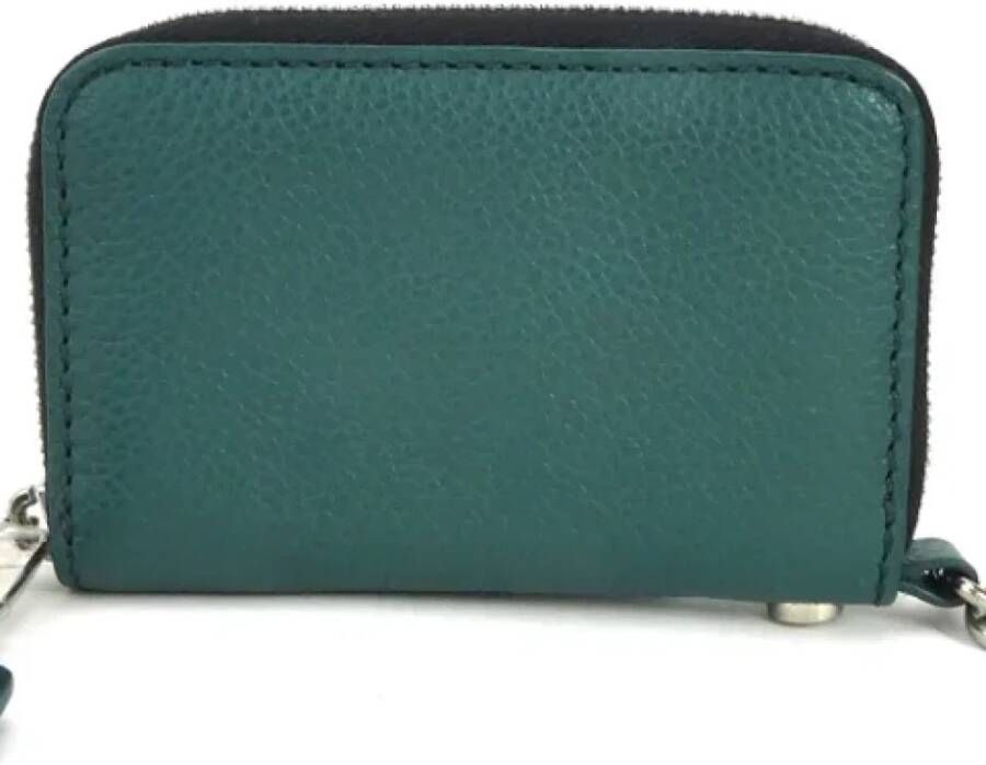 Burberry Vintage Pre-owned Leather wallets Groen Dames