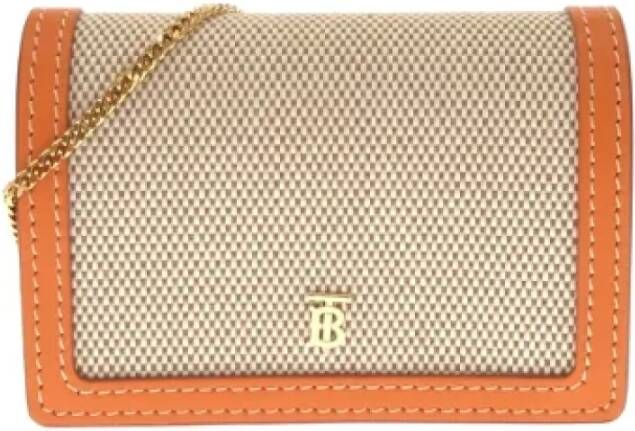 Burberry Vintage Pre-owned Leather wallets Oranje Dames
