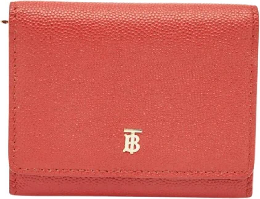 Burberry Vintage Pre-owned Leather wallets Rood Dames