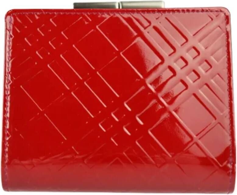 Burberry Vintage Pre-owned Leather wallets Rood Dames