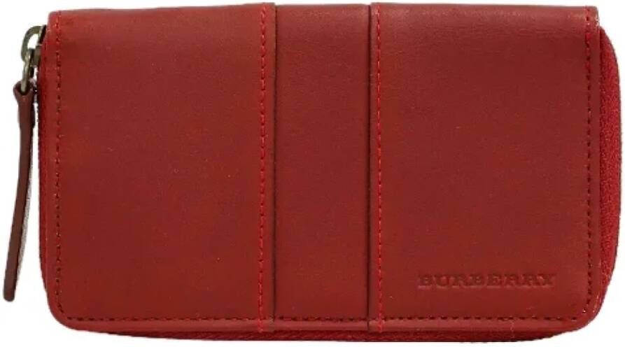 Burberry Vintage Pre-owned Leather wallets Rood Dames