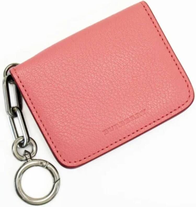 Burberry Vintage Pre-owned Leather wallets Roze Dames