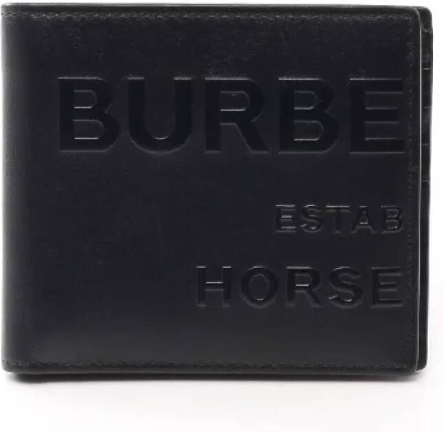 Burberry Vintage Pre-owned Leather wallets Zwart Dames