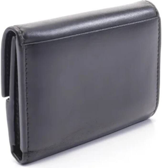 Burberry Vintage Pre-owned Leather wallets Zwart Heren