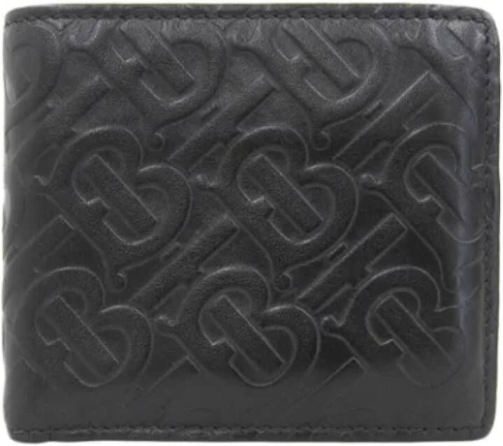 Burberry Vintage Pre-owned Leather wallets Zwart Heren
