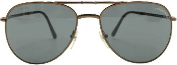 Burberry Vintage Pre-owned Metal sunglasses Bruin Dames
