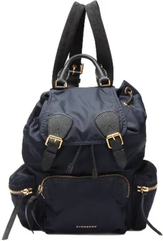 Burberry Vintage Pre-owned Nylon backpacks Blauw Dames
