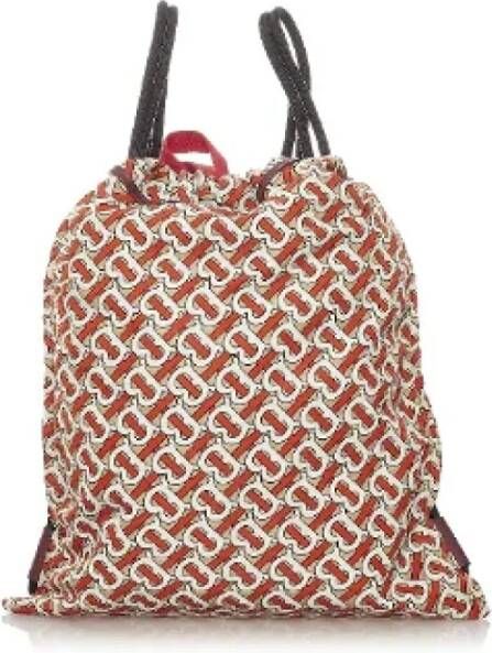 Burberry Vintage Pre-owned Nylon backpacks Oranje Dames