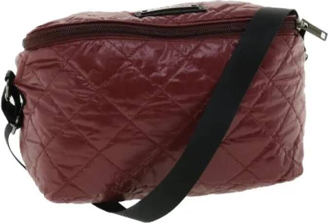 Burberry Vintage Pre-owned Nylon shoulder-bags Bruin Dames