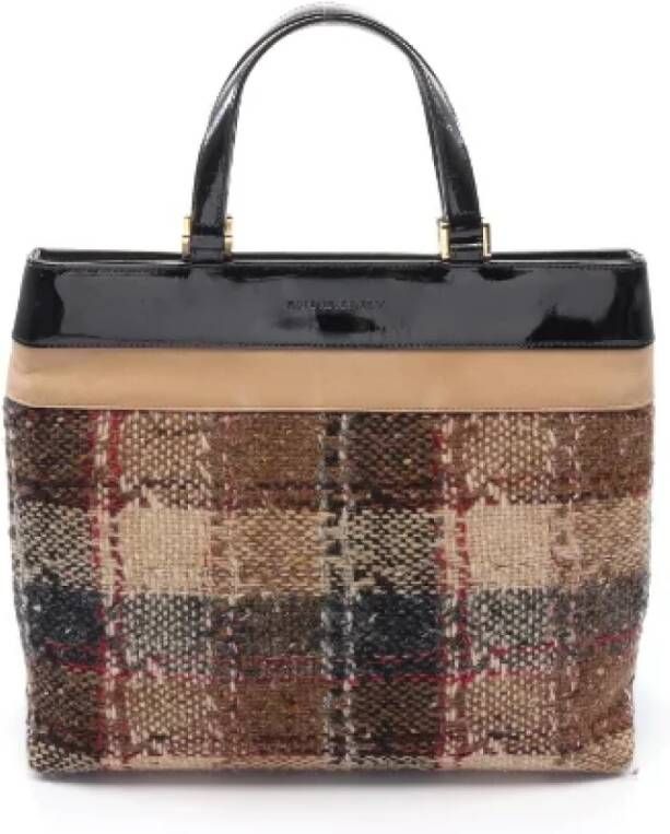 Burberry Vintage Pre-owned Plastic handbags Beige Dames