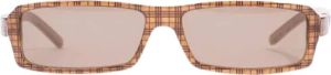 Burberry Vintage Pre-owned Plastic sunglasses Bruin Dames